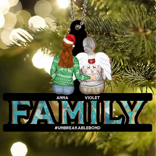 Family Forever Mom & Her Children - Personalized Custom Suncatcher Ornament