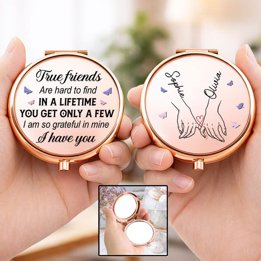 True Friends - Personalized Custom Compact Mirror