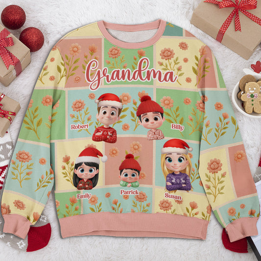 Grandma With Lovely Kid - Personalized Custom All-Over-Print Sweatshirt