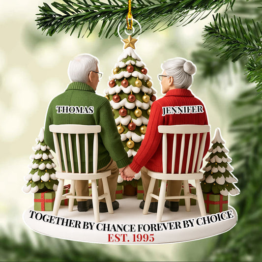 Growing Old Side by Side - Personalized Custom Acrylic Ornament