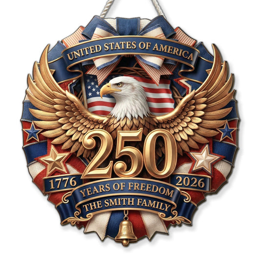 Home Of Freedom Since 1776 - Personalized Custom Wood Sign