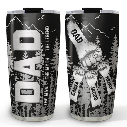 Dad Is The Myth - Personalized Custom 3D Effect Tumbler