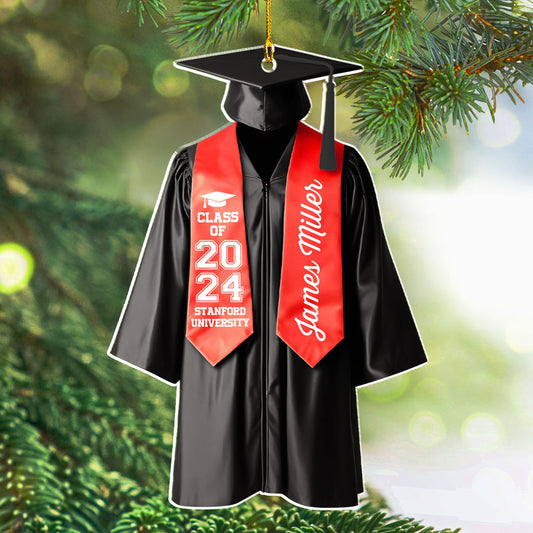 Happy Graduation 2024 - Personalized Custom 3D Effect Acrylic Ornament