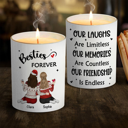 Our Friendship Is Endless - Personalized Custom Candle