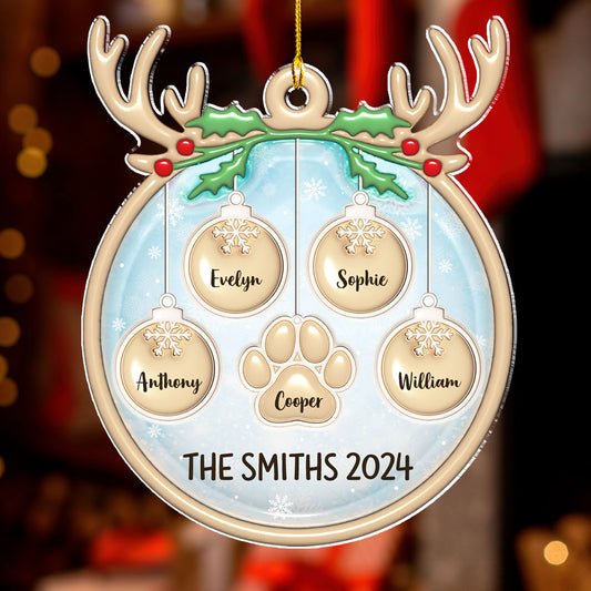 Family Charm - Personalized Custom 3D Inflated Effect Acrylic Ornament