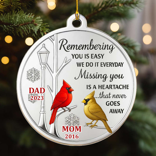 Missing You Is A Heartache - Personalized Custom Acrylic Ornament