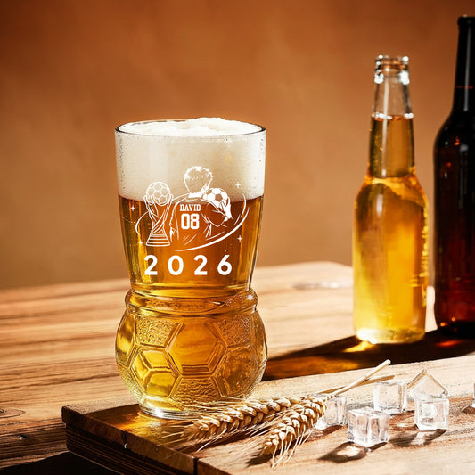 Soccer Lover - Personalized Custom Football Beer Glass