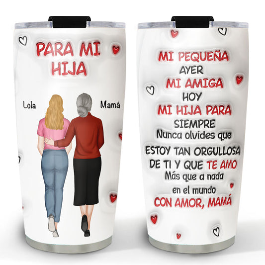 Un Abrazo de Mamá - Vaso 3D Personalizado Efecto Inflado