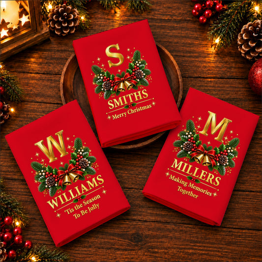 Tis The Christmas - Personalized Napkin