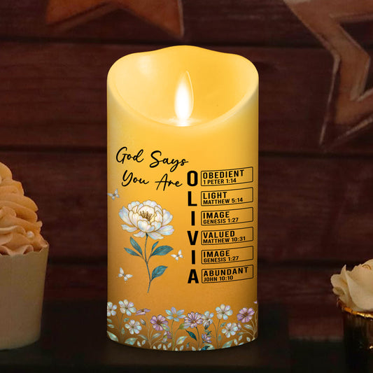 Chosen And Loved - Personalized Custom LED Candle