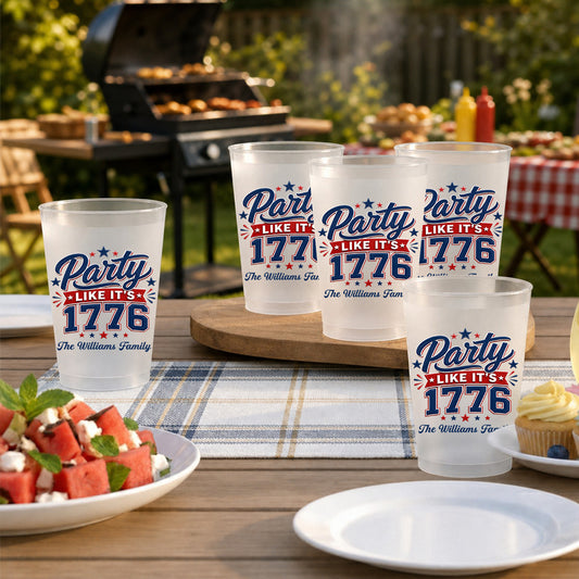 Party Like Its 1776 - Personalized Custom Frosted Cup
