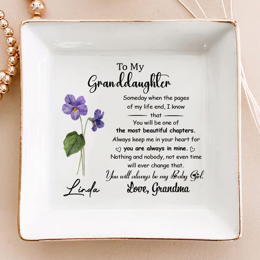 The Love From Grandma Will Never Fade - Personalized Custom Jewelry Dish