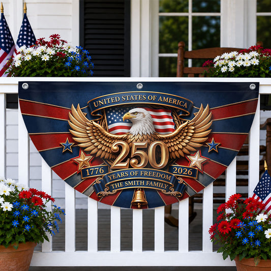 Home Of Freedom Since 1776 - Personalized Custom Non-Pleated Fan Flag