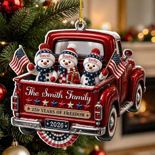 250 Years - Personalized 3D White Acrylic Ornament