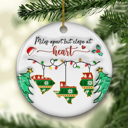 Close At Heart - Personalized Custom 3D Inflated Effect Ceramic Ornament