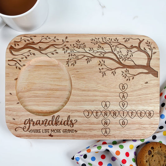 Grandkids Make Life GrandYou - Personalized Wooden Treat Board