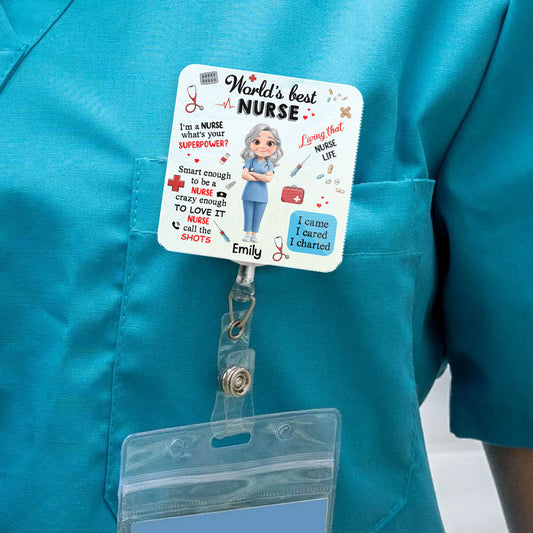 I Am A Nurse - Personalized Custom Acrylic Badge Reel