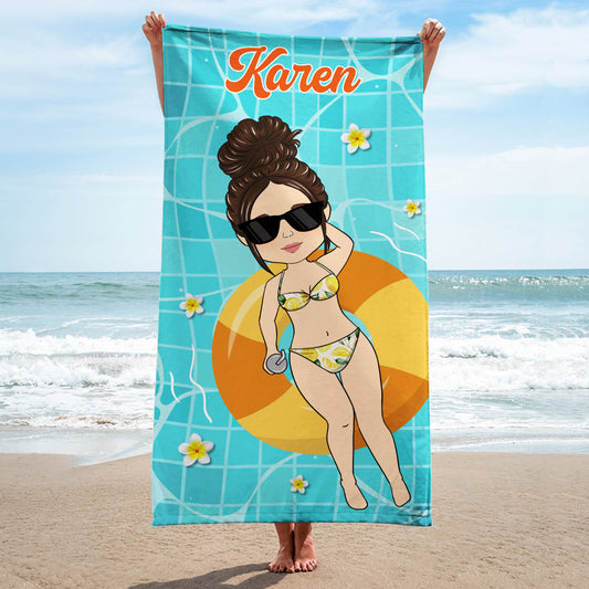 Beach And Summer - Personalized Custom Beach Towel