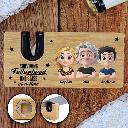 Surviving Fatherhood - Personalized Custom Opener Sharpener Stowel