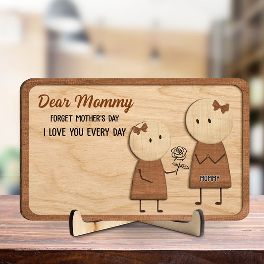 We Love You Everyday - Personalized Custom Wooden Plaque