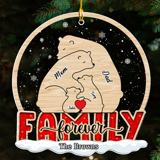 Bear Family - Personalized Custom Acrylic Ornament