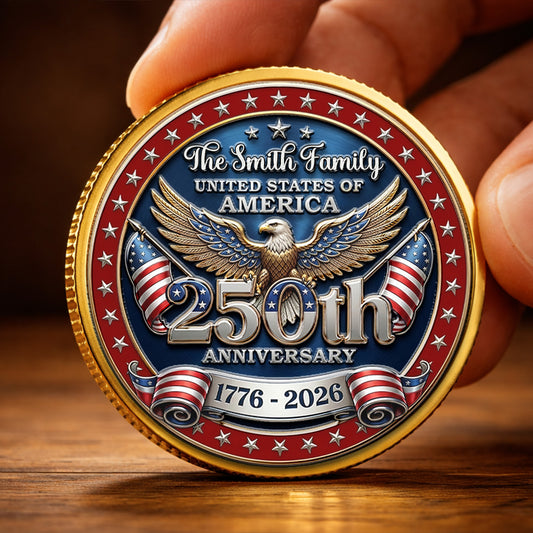 America 250 Freedom Legacy - Personalized Custom Commemorative Keepsake Coin