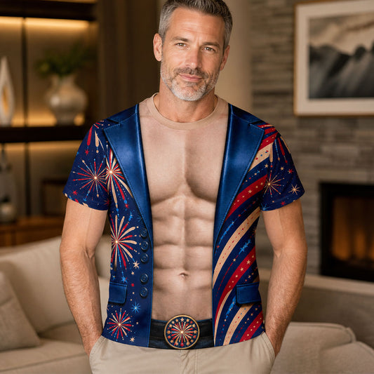 Fireworks Freedom - Personalized All-Over Print T-Shirt