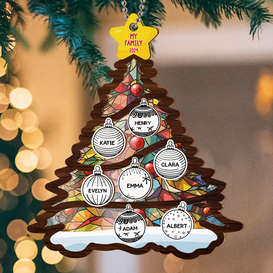 Our Beloved Family - Personalized Custom Suncatcher Ornament