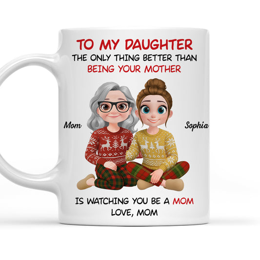 Watching You Become A Mother Warms Me - Personalized Custom Coffee Mug