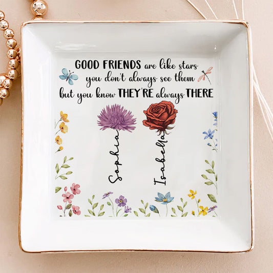 Good Friends Are Like Stars - Personalized Custom Jewelry Dish