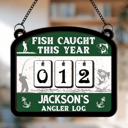 Fish Caught This Year - Personalized Custom Tracker Sign