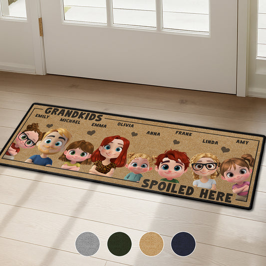 Grandkids Fill Our Hearts - Personalized Custom Runner Rug