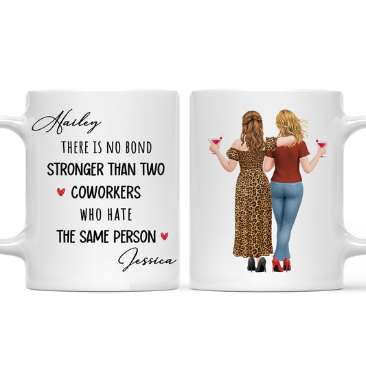 Work Besties Against The World - Personalized Custom Coffee Mug