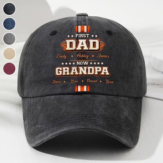 Cool Papa - Personalized Custom Vintage Washed Denim Cap