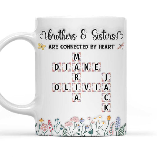 Connected By Heart Forever Always - Personalized Custom 3D Inflated Effect Mug
