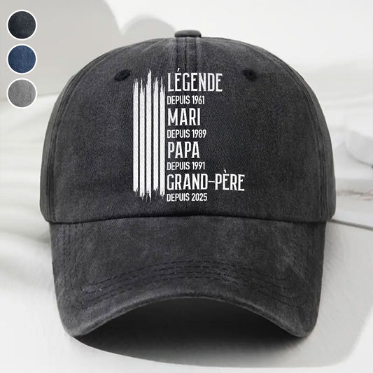 La Légende Originale - Casquette En Denim Vintage Personnalisée