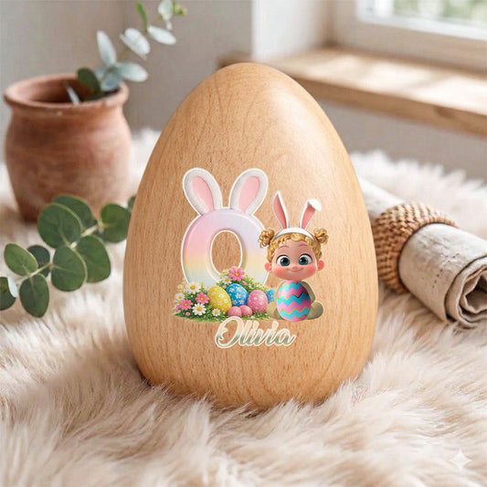  Easter Bunny - Personalized Custom Wooden Egg Shaker