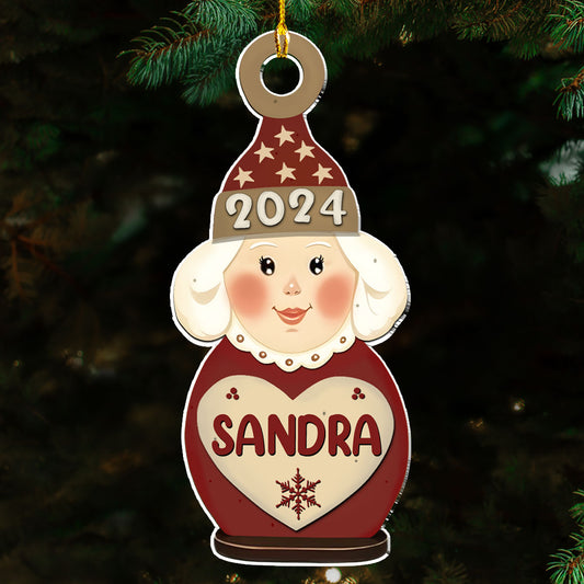 Merry Christmas Custom Name - Personalized Custom Acrylic Ornament