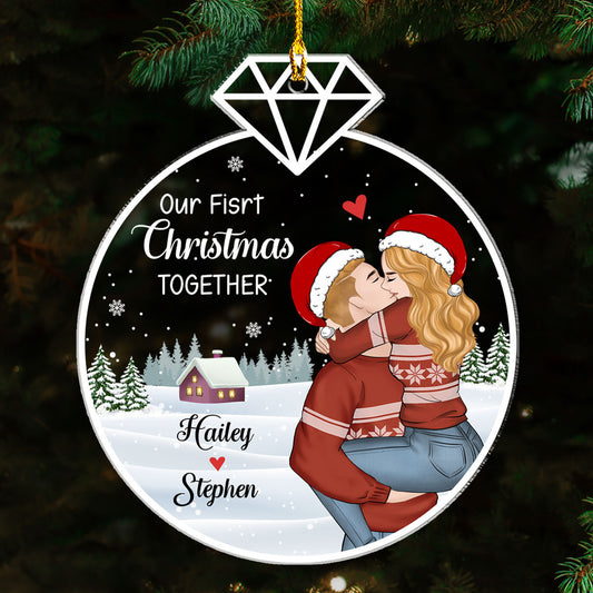 Our First Christmas Together - Personalized Custom Acrylic Ornament