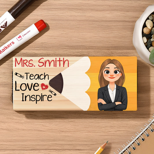 Teach Love Inspire - Personalized Custom Whiteboard Eraser