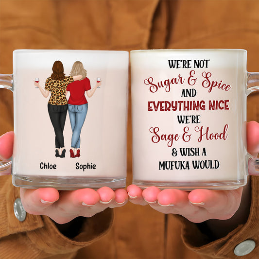 Hood Best Friends - Personalized Glass Mug