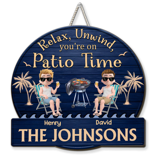 Let the Patio Time Begin - Personalized Custom Wood Sign