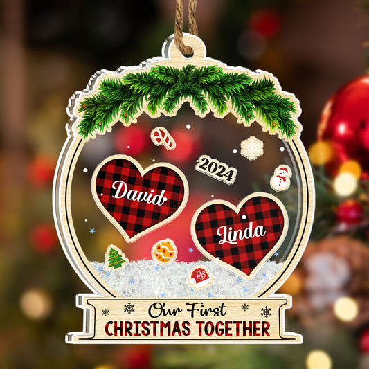 Our First Christmas Together - Personalized Custom Acrylic Shaker Ornament