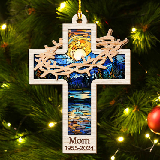 Personal Cross - Personalized Custom Wood Ornament