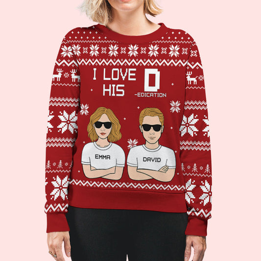 I Love - Personalized Custom All-Over-Print Sweatshirt