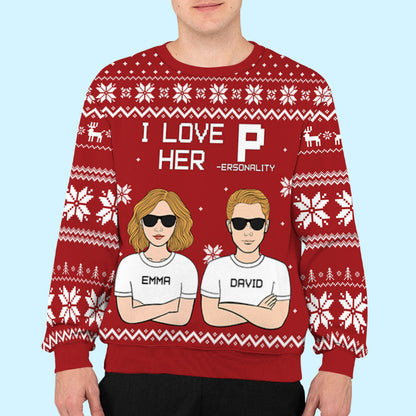 I Love - Personalized Custom All-Over-Print Sweatshirt