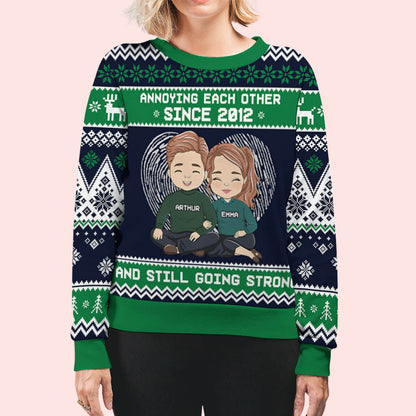 Annoying Each Other - Personalized Custom All-Over-Print Sweatshirt