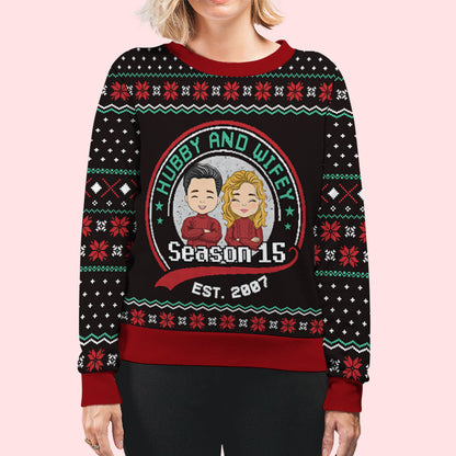 Hubby And Wifey - Personalized Custom All-Over-Print Sweatshirt