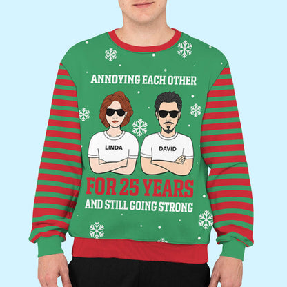 Annoying Each Other For Many Years- Personalized Custom All-Over-Print Sweatshirt