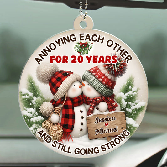 Merry And Bright Together - Personalized Custom Car Ornament